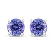 0.94 Carat Genuine Tanzanite .925 Sterling Silver Earrings