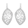 0.73 Carat Genuine White Diamond .925 Sterling Silver Earrings