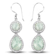 11.82 Carat Genuine Aquamarine .925 Sterling Silver Earrings