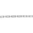 14K White Gold 2.0 Cttw Princess Cut Invisible Set Diamond Rectangular Link Bracelet (I-J Color, I1-I2 Clarity) - 7.25