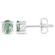0.68 Carat Genuine Green Sapphire .925 Sterling Silver Earrings