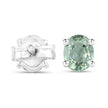 0.68 Carat Genuine Green Sapphire .925 Sterling Silver Earrings