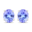 0.66 Carat Genuine Tanzanite .925 Sterling Silver Earrings