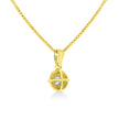 14K Yellow Gold Plated .925 Sterling Silver 1/2 Cttw Brilliant Round Cut Diamond Solitaire Milgrain 18