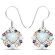 4.73 Carat Genuine Multi Stone .925 Sterling Silver Earrings