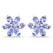 2.24 Carat Genuine Tanzanite .925 Sterling Silver Earrings