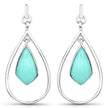 8.80 Carat Genuine Crysopharse .925 Sterling Silver Earrings