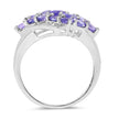 1.85 Carat Genuine Tanzanite .925 Sterling Silver Ring