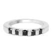 0.50 Carat Genuine Black Diamond .925 Sterling Silver Ring
