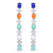 4.40 Carat Genuine Multi Stone .925 Sterling Silver Earrings