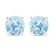 2.10 Carat Genuine Blue Topaz .925 Sterling Silver Earrings