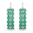 2.40 Carat Genuine Emerald .925 Sterling Silver Earrings