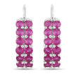 3.12 Carat Genuine Ruby .925 Sterling Silver Earrings