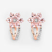 1.66 Carat Genuine Morganite and White Topaz .925 Sterling Silver Earrings
