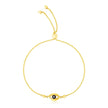 14k Yellow Gold Adjustable Evil Eye Bracelet