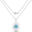 8.18 Carat Genuine Swiss Blue Topaz .925 Sterling Silver Pendant
