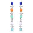 4.40 Carat Genuine Multi Stone .925 Sterling Silver Earrings