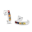 1.52 Carat Genuine Multi Sapphire .925 Sterling Silver Earrings