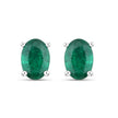 1.44 Carat Genuine Zambian Emerald 14K White Gold Earrings