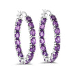 4.80 Carat Genuine Amethyst .925 Sterling Silver Earrings
