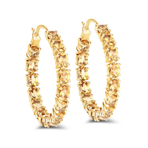 4.80 Carat Genuine Citrine .925 Sterling Silver Earrings