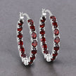 6.00 Carat Genuine Garnet .925 Sterling Silver Earrings