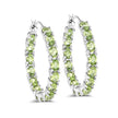 5.10 Carat Genuine Peridot .925 Sterling Silver Earrings