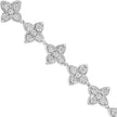 .925 Sterling Silver 1.0 cttw Miracle-Set Diamond 4 Leaf Clover Link Bracelet (I-J Clarity, I3 Color) - Size 7.25