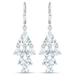 3.96 Carat Genuine Aquamarine .925 Sterling Silver Earrings