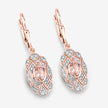 1.04 Carat Genuine Morganite and White Topaz .925 Sterling Silver Earrings