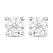 1.02 Carat Genuine White Diamond 14K White Gold Earrings