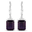 6.63 Carat Genuine Amethyst .925 Sterling Silver Earrings