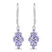 2.04 Carat Genuine Tanzanite .925 Sterling Silver Earrings