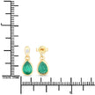 1.35 Carat Genuine Zambian Emerald and White Diamond 10K Yellow Gold Earrings