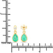 1.35 Carat Genuine Zambian Emerald and White Diamond 14K Yellow Gold Earrings