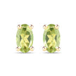 0.46 Carat Genuine Peridot 10K Yellow Gold Earrings