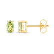 0.46 Carat Genuine Peridot 10K Yellow Gold Earrings