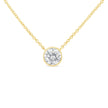 10K White Gold 1/10 Carat Round Brilliant-Cut Diamond Modern Bezel-Set Solitaire 16
