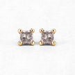 0.31 Carat Genuine Champagne Diamond 14K Yellow Gold Earrings (I1-I2)