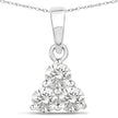 0.51 Carat Genuine Lab Grown Diamond 14K White Gold Pendant