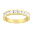 IGI Certified 18K Yellow Gold 1.0 Cttw Channel Set Round-Cut Diamond 11 Stone Anniversary/Wedding Band Ring (I-J Color, I1-I2 Clarity) - Size 9.5