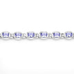4.59 Carat Genuine Tanzanite .925 Sterling Silver Bracelet