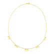 14k Yellow Gold Necklace with Circle Dangle Stations