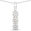0.75 Carat Genuine Lab Grown Diamond 14K White Gold Pendant