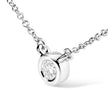 10K White Gold 1/10 Carat Round Brilliant-Cut Diamond Modern Bezel-Set Solitaire 16