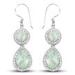 11.82 Carat Genuine Aquamarine .925 Sterling Silver Earrings