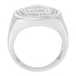 14K White Gold Men's 1 CTTW Diamond Band Ring
