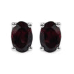 1.00 Carat Genuine Rhodolite .925 Sterling Silver Earrings