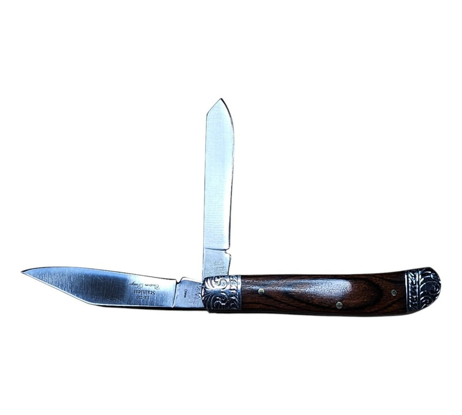 Elk Ridge 2 - Bladed Trapper Gentleman’s Knife – Classic Elegance Meets Everyday Utility - Knife - Custom Crafting Alliance, LLC