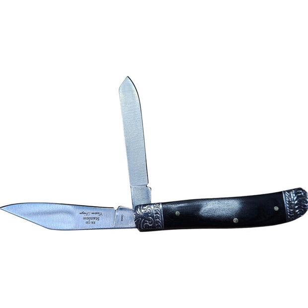Elk Ridge 2 - Bladed Trapper Gentleman’s Knife – Classic Elegance Meets Everyday Utility - Knife - Custom Crafting Alliance, LLC